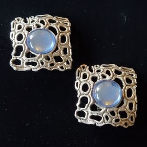 Mod Brutalist Web and Moon Earrings